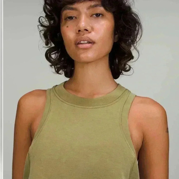 Lululemon Softstreme Back In Action Dress in Bronze Green size 4 - Picture 4 of 6